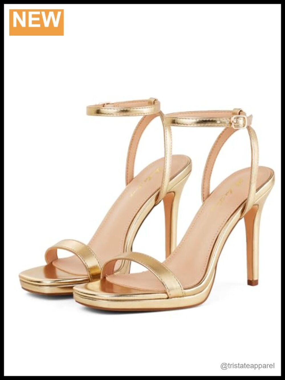 Women's Stiletto Heeled Sandals Open Square Toe Strappy Party Wedding Shoes